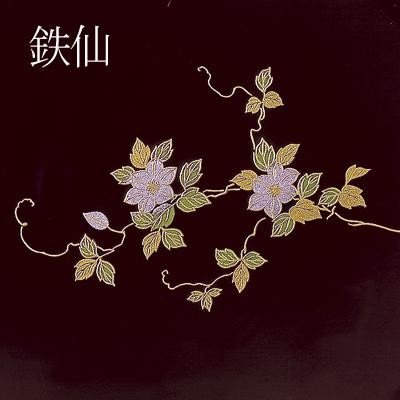 丸供物台(供物皿) 【タメ 蒔絵】 鉄仙/葡萄/桜 7.0寸 