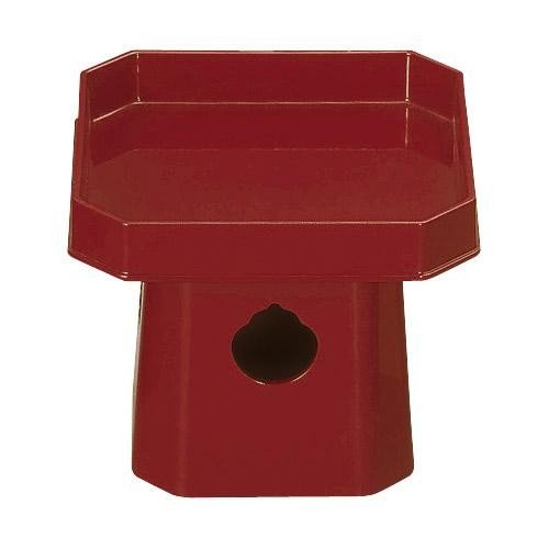 四角三宝/三方(さんぽう/さんぼう) 樹脂製 朱 1尺(奥行30.4cm×幅30.4cm