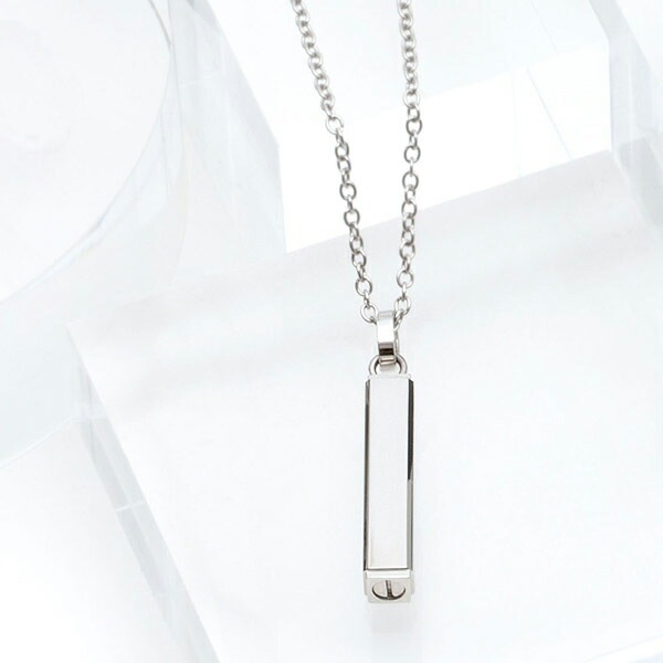 遺骨ペンダント(手元供養) ソウルジュエリー『スティック』色：プレーン ■サージカルステンレス(SUS316L)製 