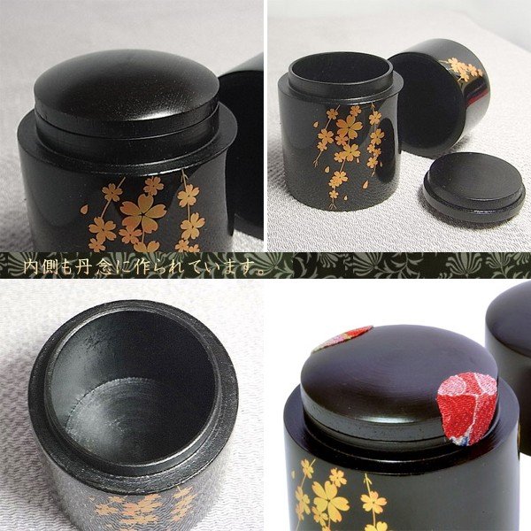 ミニ骨壺(骨壷) 国産 日本製 蒔絵 ききょう[手元供養・分骨用] | 手元