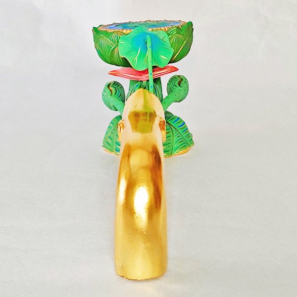 寺院用】持蓮華 木製 彩色 真宗大谷派（東） 仏具 東用 横幅28cm×奥行 