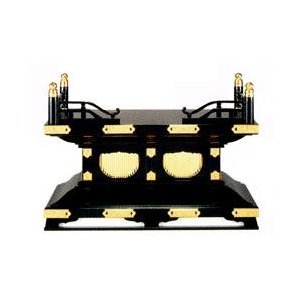 【寺院用】 小型須弥壇 [朱塗/黒塗] 本金箔押 金具打 巾×行×高さ(cm)60×30×30 別上品(カシュー塗) 