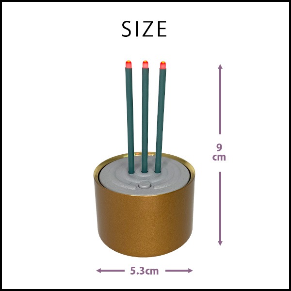 タイマー式電子線香 瑞光＋香炉セット  LED お線香 安心 安全 火を使わない 電気 電池 線香