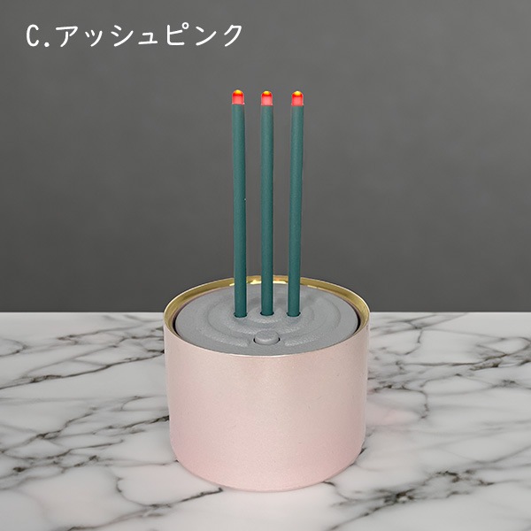 タイマー式電子線香 瑞光＋香炉セット  LED お線香 安心 安全 火を使わない 電気 電池 線香