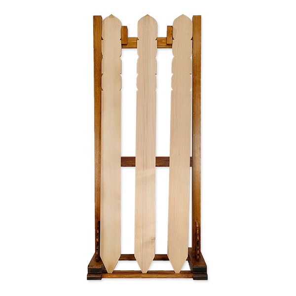 二段式塔婆立て 止クサビ付 木製 透漆塗 卒塔婆立て 国産桧木 3本立 4本立