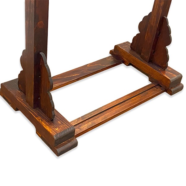 二段式塔婆立て 止クサビ付 木製 透漆塗 卒塔婆立て 国産桧木 3本立 4本立