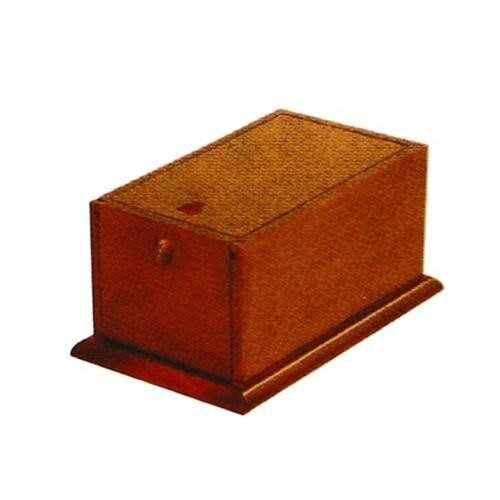 携帯用香炉[欅(けやき/ケヤキ)調色][オトシ蓋付] 幅5寸(15cm)/奥行9.3