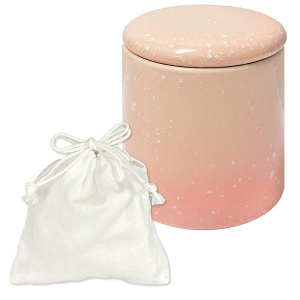 ★骨壷 骨壺 小さい 手元供養 骨カメ  シリコンリング付き 2寸  [色：さくら/ゆず] 【購入特典：納骨袋】