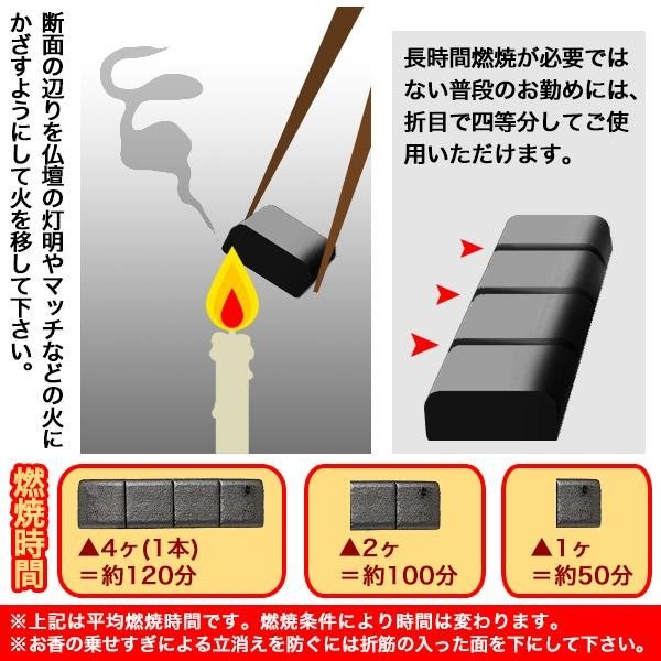 焼香用火種 (香炭)「香雲」  銀色コーティング 業務用パック 60本入