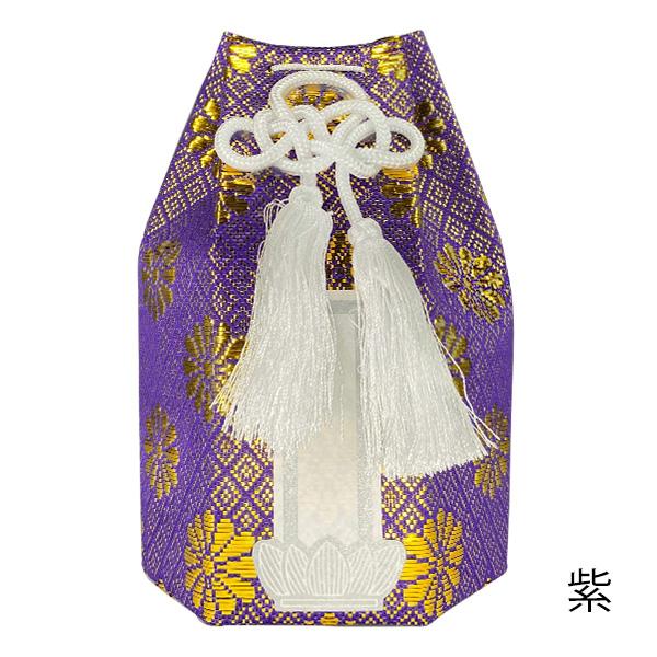 骨袋六角 2寸用 骨壺カバー 骨壷カバー 骨壺覆い 骨壺袋 骨袋単品[色：金/銀/赤/緑/紫] ※骨壺は別売です 