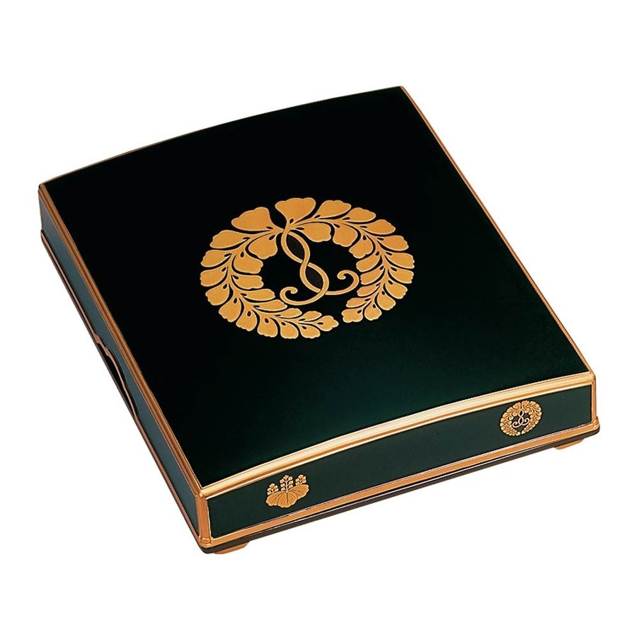 収集品 西本願寺 経本箱 本金箔 蒔絵 木製 下り藤 五七の桐 1703