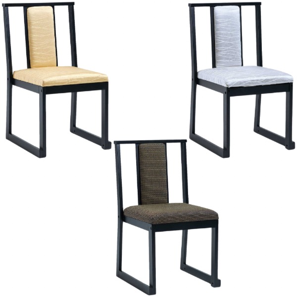 木製椅子 SH430 金波 / 銀波 / 松島 仏具 椅子 宗教用具 寺院用具 法要 法事 参拝用 低座椅子 収納 クッション コンパクト 高級感
