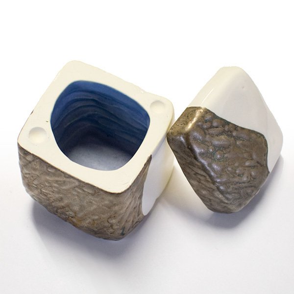 【在庫限り】わけあり アウトレット 処分 SALE ★手元供養用 ミニ骨壺(骨壷) 創作骨壺 信楽焼 幽玄(ゆうげん) 