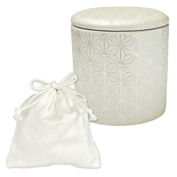 ★骨壷 骨壺 小さい 手元供養 骨カメ  シリコンリング付き 2寸  さしこ[ホワイト/ブルー/グリーン] 【購入特典：納骨袋】