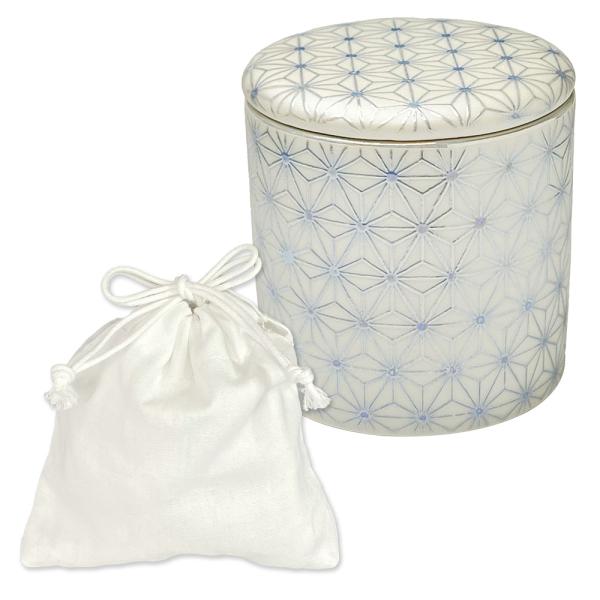 ★骨壷 骨壺 小さい 手元供養 骨カメ  シリコンリング付き 2寸  さしこ[ホワイト/ブルー/グリーン] 【購入特典：納骨袋】