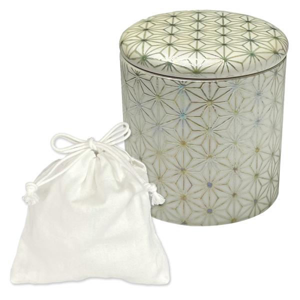 ★骨壷 骨壺 小さい 手元供養 骨カメ  シリコンリング付き 2寸  さしこ[ホワイト/ブルー/グリーン] 【購入特典：納骨袋】