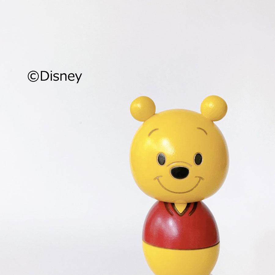 プーさん こけし【 卯三郎こけし 】 くま Disney 母の日 プレゼント ギフト かわいい おうち時間 暮らし　クマのぷーさん stayhome 癒し インテリア 木製 日本製 伝統工芸品 クマ 卯三郎こけし 雑貨 置物 グッズ コラボ　コラボレーション ディズニー