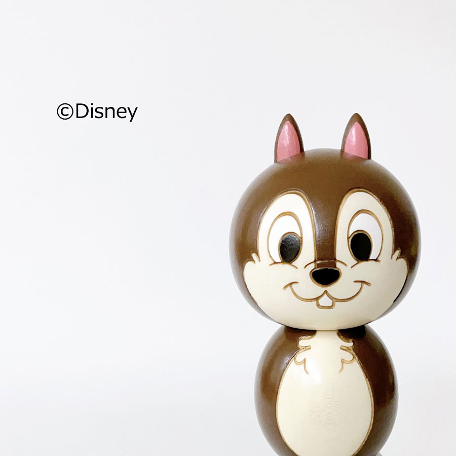 チップ こけし【 卯三郎こけし 】 リス Disney 映画 プレゼント ギフト かわいい おうち時間 暮らし stayhome 癒し インテリア 木製 日本製 伝統工芸品 卯三郎こけし 雑貨 置物 グッズ コラボ　コラボレーション ディズニー