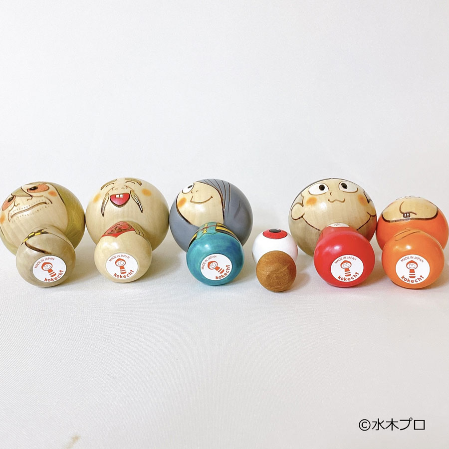 ねずみ男 こけし【キャラクターこけし】 プレゼント ギフト かわいい おうち時間 暮らし stayhome 癒し インテリア 木製 日本製 伝統工芸品 ねずみ 妖怪
