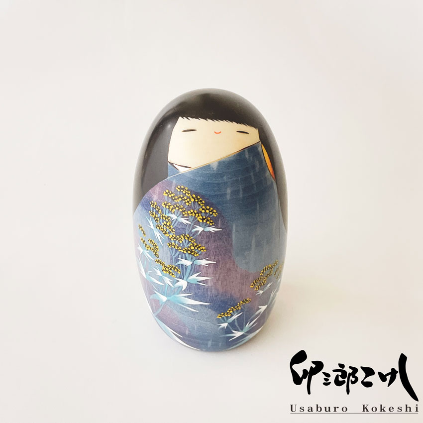 花の心  【 卯三郎こけし 】 プレゼント ギフト かわいい おうち時間 暮らし stayhome 癒し インテリア 木製 日本製 伝統工芸 母の日 贈り物 置物 グッズ 手作り 雑貨 手創り ハンドメイド 手造り   フィギュア お土産 民芸品 工芸 made in Japan　花