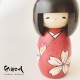 花は桜 こけし  【 卯三郎こけし 】 プレゼント ギフト かわいい おうち時間 暮らし stayhome 癒し インテリア 木製 日本製 伝統工芸 母の日 贈り物 置物 グッズ 手作り 雑貨 手創り ハンドメイド 手造り リボン  あじさい フィギュア お土産 民芸品 工芸 made in Japan