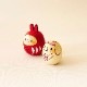 福うさぎダルマと豆セット 置物 うさぎ かわいい 正月飾り 兎 卯 開運 グッズ 玄関 縁起物 kokechi 干支こけし