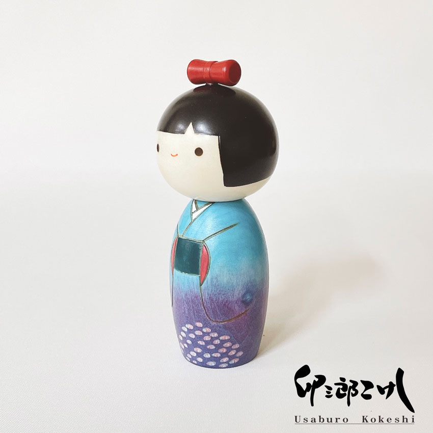 卯三郎こけし あじさい 伝統工芸品 民芸品 美品 あじさい童 こけし 【 卯三郎こけし 】 プレゼント ギフト
