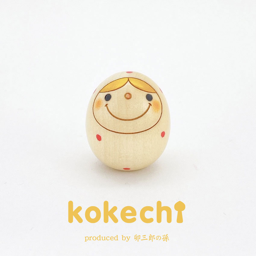 マトリョーシカ ドット 赤 【 たまご こけし 】 水玉 プレゼント ギフト かわいい おうち時間　願い　暮らし stayhome 癒し インテリア 木製 日本製 伝統工芸品　贈り物 置物 グッズ こけし ウッドバーニング 卵 北欧 たまご型 雑貨 ずきん 子供 人形 マトリョシカ