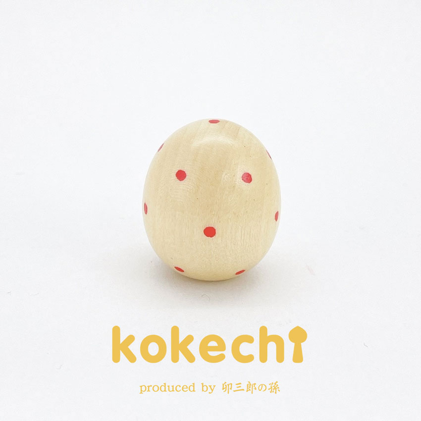 マトリョーシカ ドット 赤 【 たまご こけし 】 水玉 プレゼント ギフト かわいい おうち時間　願い　暮らし stayhome 癒し インテリア 木製 日本製 伝統工芸品　贈り物 置物 グッズ こけし ウッドバーニング 卵 北欧 たまご型 雑貨 ずきん 子供 人形 マトリョシカ