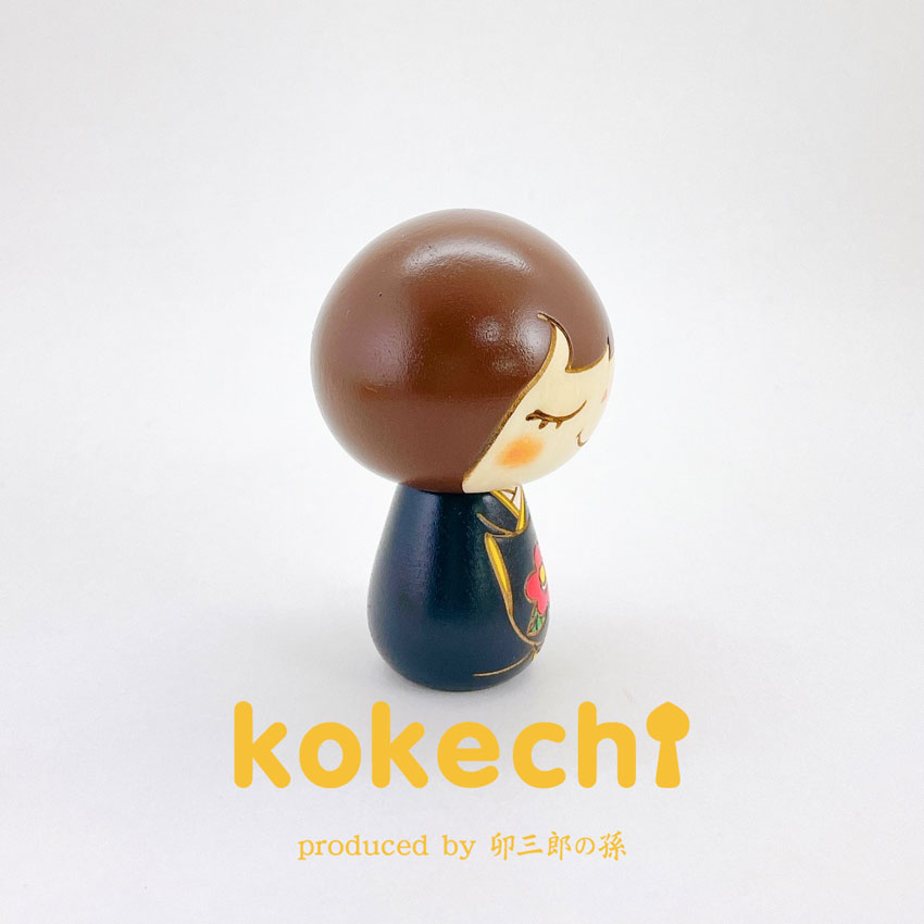 和 こけし 椿 【 こけし 】 プレゼント ギフト かわいい おうち時間　願い　暮らし stayhome 癒し インテリア 木製 日本製 伝統工芸品　贈り物 置物 グッズ こけし ウッドバーニング プチギフト 手創り 雑貨 着物 和柄 人形 ハンドメイド 手作り JAPAN 伝統こけし