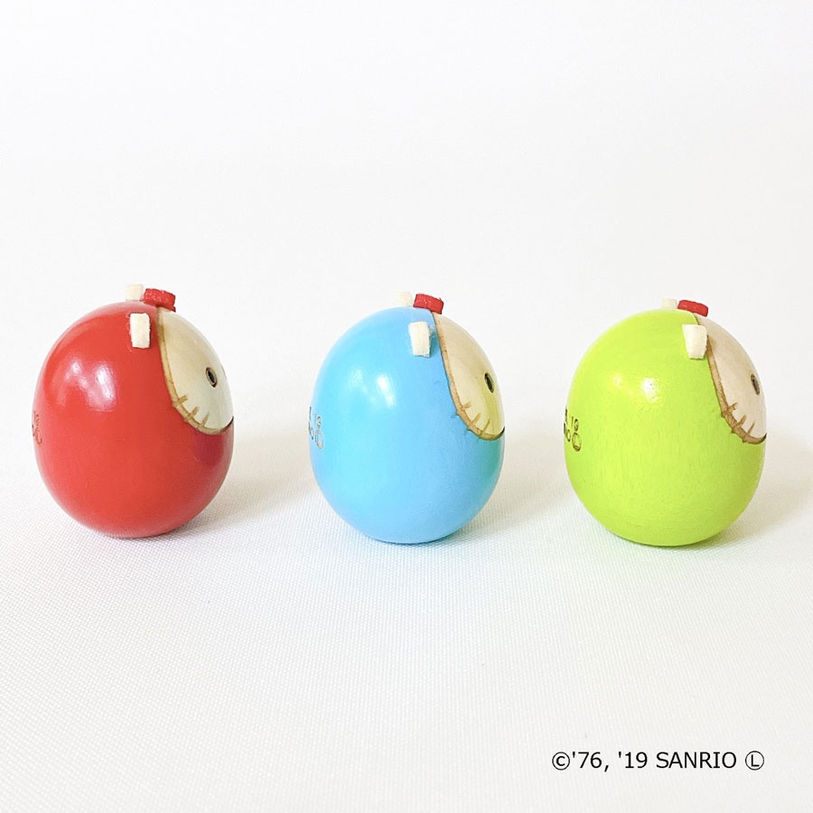 ハロ－キティ だるま こけし【 黄緑・水色・赤 】 キティ