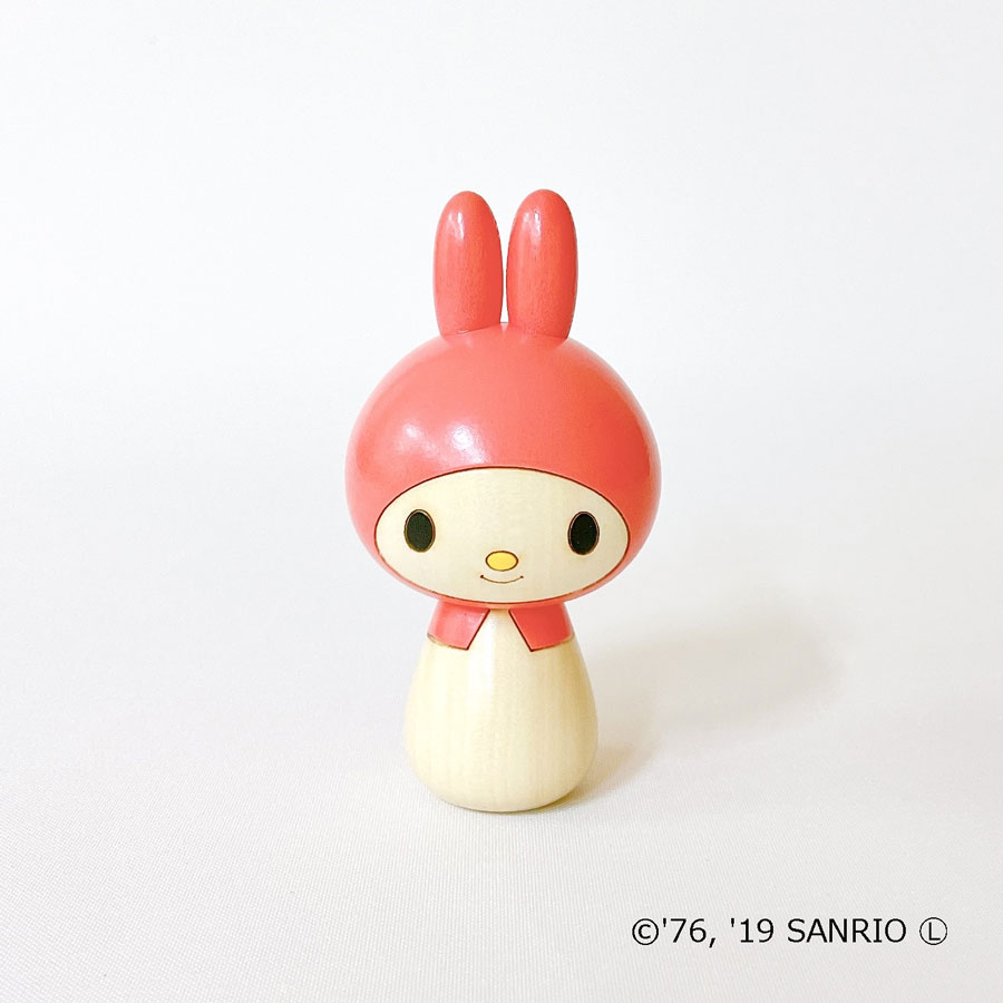 マイメロディ こけし【 キャラクター 】 マイメロディ グッズ マイメロ プレゼント ギフト かわいい おうち時間 暮らし stayhome 癒し インテリア 木製 日本製 伝統工芸品 キティちゃん サンリオ ウサギ リボン 卯三郎こけし 雑貨 置物 グッズ コラボ　コラボレーション