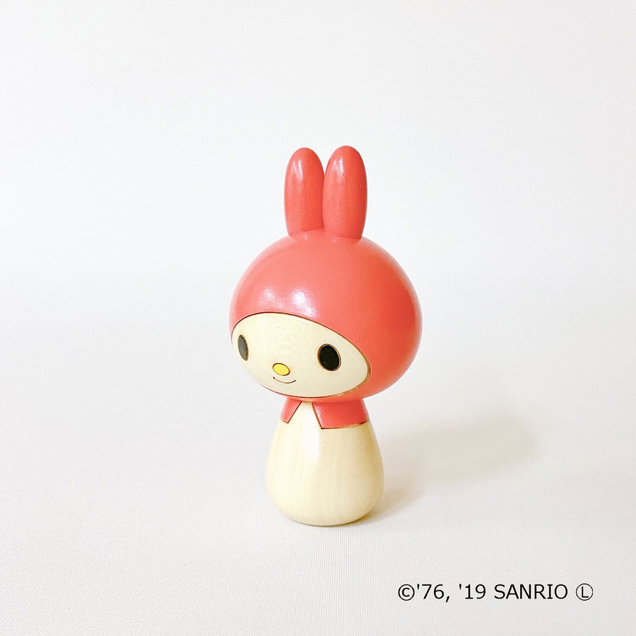 マイメロディ こけし【 キャラクター 】 マイメロディ グッズ マイメロ プレゼント ギフト かわいい おうち時間 暮らし stayhome 癒し インテリア 木製 日本製 伝統工芸品 キティちゃん サンリオ ウサギ リボン 卯三郎こけし 雑貨 置物 グッズ コラボ　コラボレーション