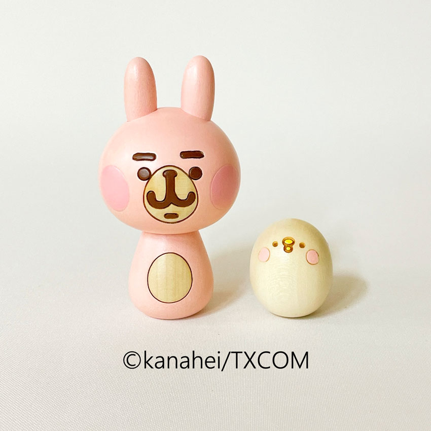 カナヘイ こけし ピスケ＆うさぎ 【 卯三郎こけし 】 プレゼント