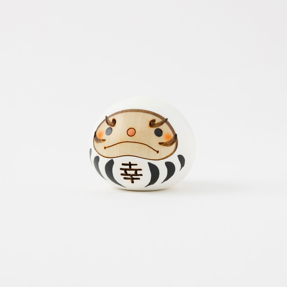 幸福 だるま 白 【 こけし 】 ダルマ 達磨 プレゼント ギフト かわいい