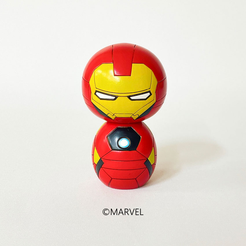 MARVEL こけし アイアンマン 【 卯三郎こけし 】 プレゼント ギフト かわいい おうち時間 暮らし stayhome 癒し インテリア 木製 日本製 伝統工芸品 父の日 贈り物 置物 グッズ 手作り 雑貨 手創り ハンドメイド 手造り マーベル 映画 コラボ アベンジャーズ フィギュア