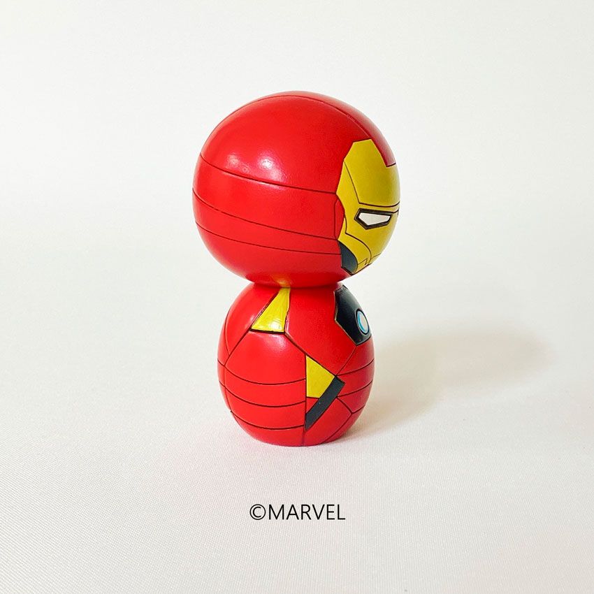MARVEL こけし アイアンマン 【 卯三郎こけし 】 プレゼント ギフト かわいい おうち時間 暮らし stayhome 癒し インテリア 木製 日本製 伝統工芸品 父の日 贈り物 置物 グッズ 手作り 雑貨 手創り ハンドメイド 手造り マーベル 映画 コラボ アベンジャーズ フィギュア
