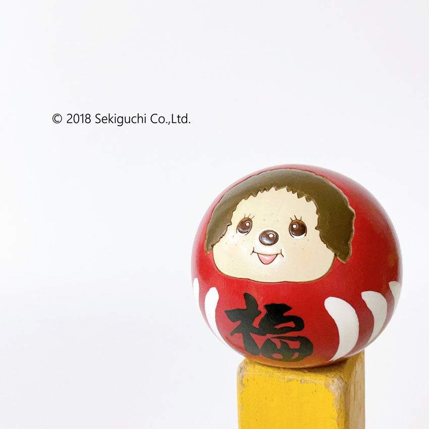 モンチッチ こけし 福だるま 赤 【キャラクターこけし】 グッズ プレゼント ギフト かわいい おうち時間 暮らし stayhome 癒し インテリア 木製 日本製 伝統工芸品 ダルマ 福 だるま 雑貨 達磨
