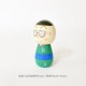 ちびまる子ちゃん こけし 丸尾君 【キャラクターこけし】 メガネ プレゼント ギフト かわいい おうち時間 暮らし stayhome 癒し インテリア 木製 日本製 伝統工芸品 着物 卯三郎こけし 雑貨 置物 グッズ コラボ　コラボレーション