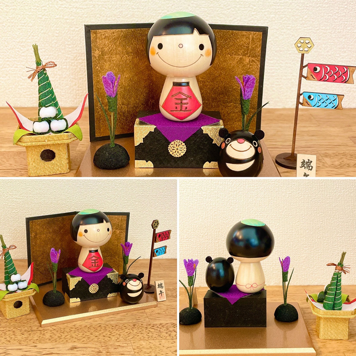 金太郎 こけし 【 鯉のぼり ちまきセット 】 端午の節句 五月人形 コンパクト おしゃれ 木製 5月人形 こどもの日 インテリア 兜 モダン 鎧兜 鎧飾り 子供大将 子供の日 プレゼント ギフト 日本製 伝統工芸品 おうち時間 願い 暮らし stayhome 癒し  贈り物 置物 グッズ