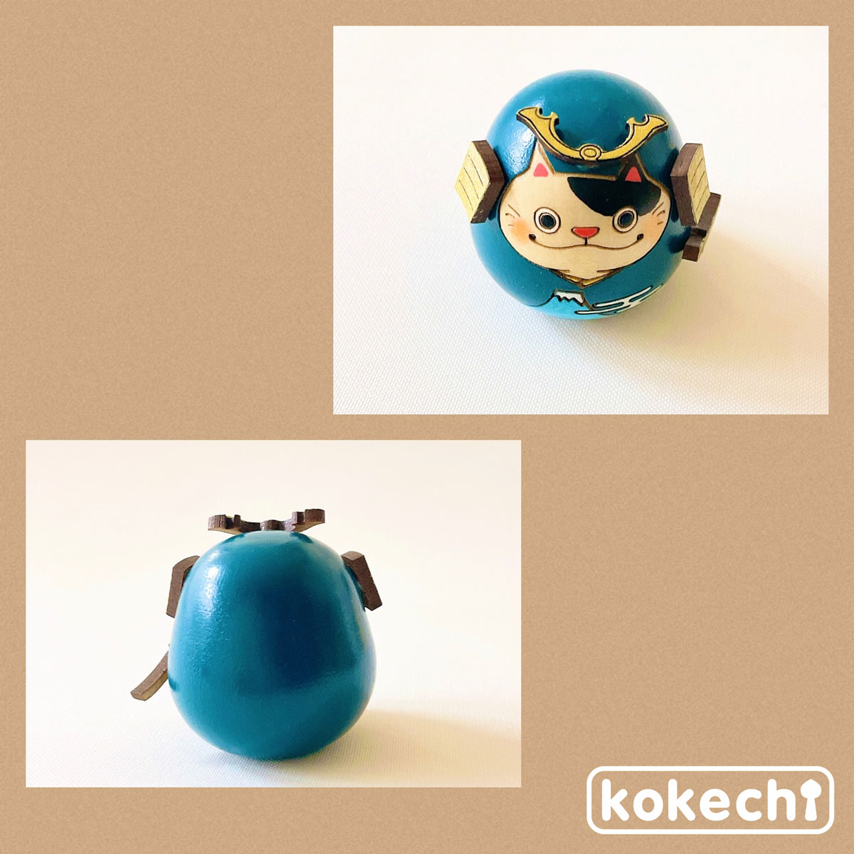 ねこ 武者 【 富士 】 太鼓 単品 五月人形 コンパクト おしゃれ モダン 鯉のぼり こいのぼり kokechi 端午の節句 [ 卯三郎の孫 ] 5月人形 武者人形 小さい ギフト こどもの日 初節句 お祝い おくりもの 子供の日 こどもの日 富士山 猫 ネコ 大当たり 伝統 模様 兜 カブト