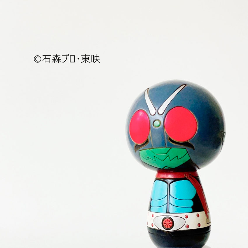 仮面ライダーこけし [旧1号] by 卯三郎こけし | 日本の