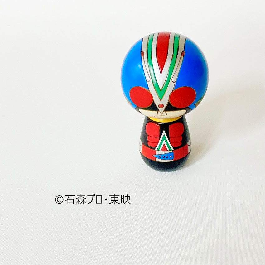 仮面ライダーこけし [ライダーマン] by 卯三郎こけし | 日本の