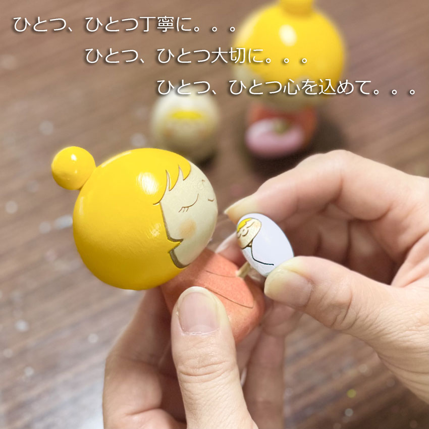 ぬくもり スプーン フォーク ギフトセット 【 ピンク こけし 】 出産祝い 男の子 女の子 プレゼント ギフト かわいい おうち時間　願い　暮らし  癒し インテリア 木製 日本製 お食い初め　贈り物 置物 グッズ こけし 名入れ 北欧 雑貨 子供 人形 キッズ ベビー 赤ちゃん