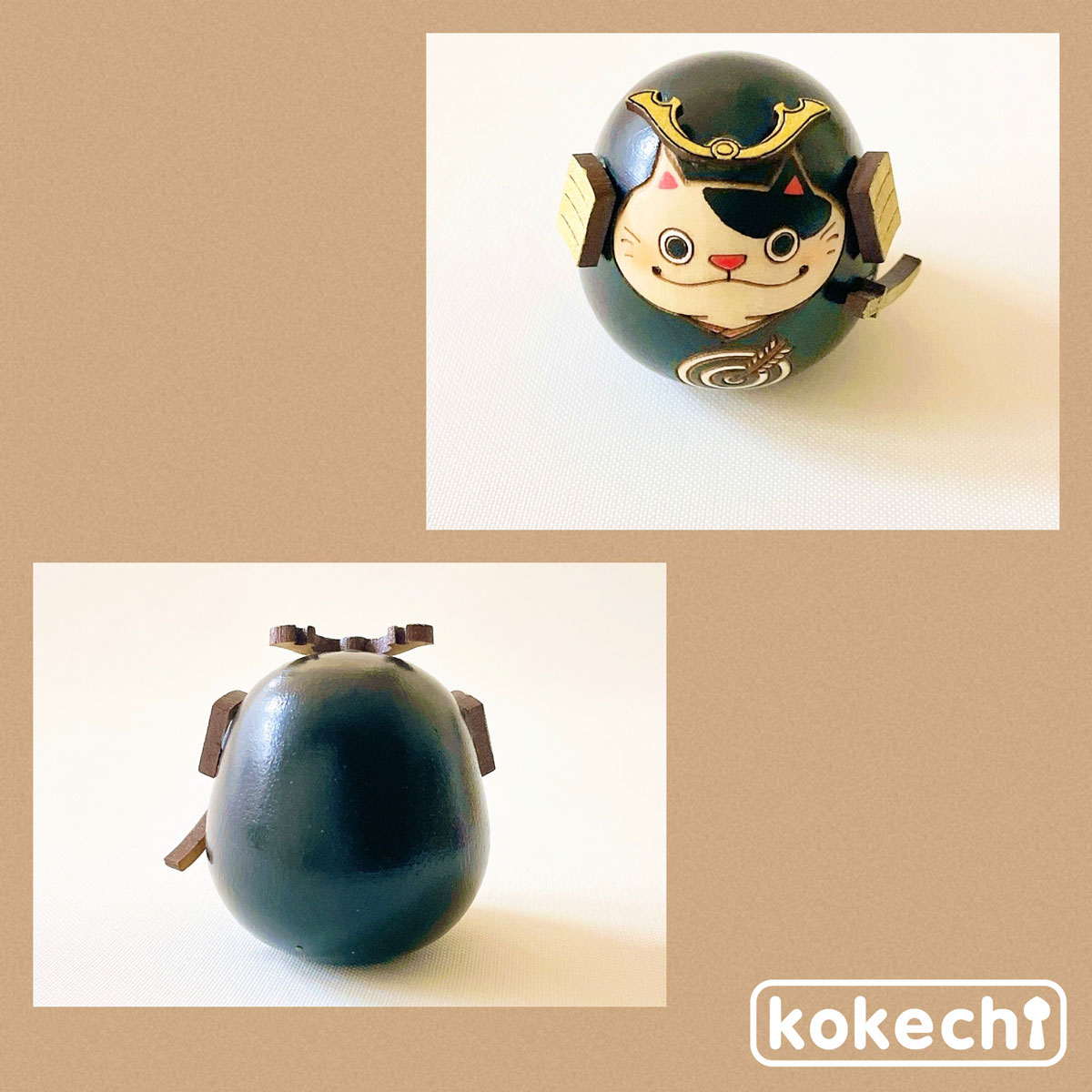 ねこ 武者 【的矢】 ちまき セット 五月人形 コンパクト おしゃれ モダン 鯉のぼり こいのぼり kokechi 端午の節句 [ 卯三郎の孫 ] 5月人形 武者人形 小さい ギフト こどもの日 初節句 お祝い おくりもの 子供の日 柏餅 こどもの日 猫 ネコ さくら 富士山 伝統 模様 兜 カ
