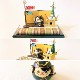 ねこ 武者 【的矢】 ちまき セット 五月人形 コンパクト おしゃれ モダン 鯉のぼり こいのぼり kokechi 端午の節句 [ 卯三郎の孫 ] 5月人形 武者人形 小さい ギフト こどもの日 初節句 お祝い おくりもの 子供の日 柏餅 こどもの日 猫 ネコ さくら 富士山 伝統 模様 兜 カ