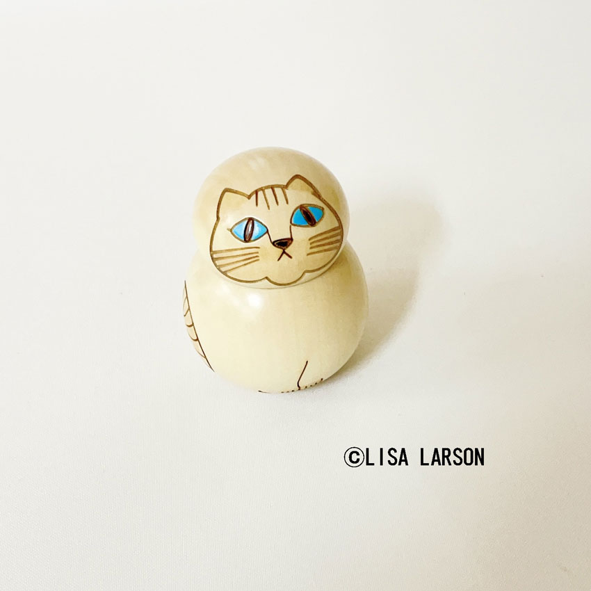 リサラーソン 猫のミア こけし 【 卯三郎こけし 】 猫 プレゼント ギフト かわいい おうち時間 暮らし stayhome 癒し インテリア 木製 日本製 伝統工芸品 父の日 贈り物 置物 グッズ ネコ ねこ 小物 インテリア雑貨 リサラーソン 猫