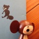チェブラーシカこけし・茶 by kokechi【ロシア　絵本 母の日 プレゼント ギフト かわいい おうち時間 暮らし stayhome 癒し インテリア 木製 日本製 伝統工芸品】