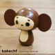 チェブラーシカこけし・茶 by kokechi【ロシア　絵本 母の日 プレゼント ギフト かわいい おうち時間 暮らし stayhome 癒し インテリア 木製 日本製 伝統工芸品】