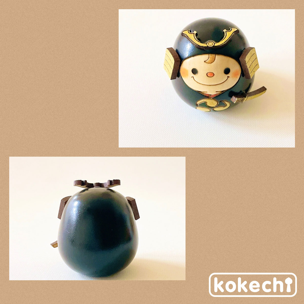 武者くん 【 黒 】 太鼓 ちまき セット 五月人形 コンパクト おしゃれ モダン 鯉のぼり こいのぼり kokechi 端午の節句 [ 卯三郎の孫 ] 5月人形 武者人形 小さい ギフト こどもの日 初節句 お祝い おくりもの 子供の日 柏餅 こどもの日 猫 ネコ さくら 富士山 伝統 模様 兜